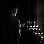 CanterburyCathedral - lighting a candle