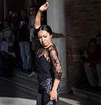 Flamenco dancer spinning fast