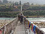 One of those infamous Himalayan suspension bridges at Punakha. Yes, it wobbles alarmingly.