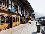 Paro's main street, mostly souvenir shops and cafés