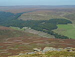 and a little further along the edge N down to the A57 and the Snake Pass Inn.